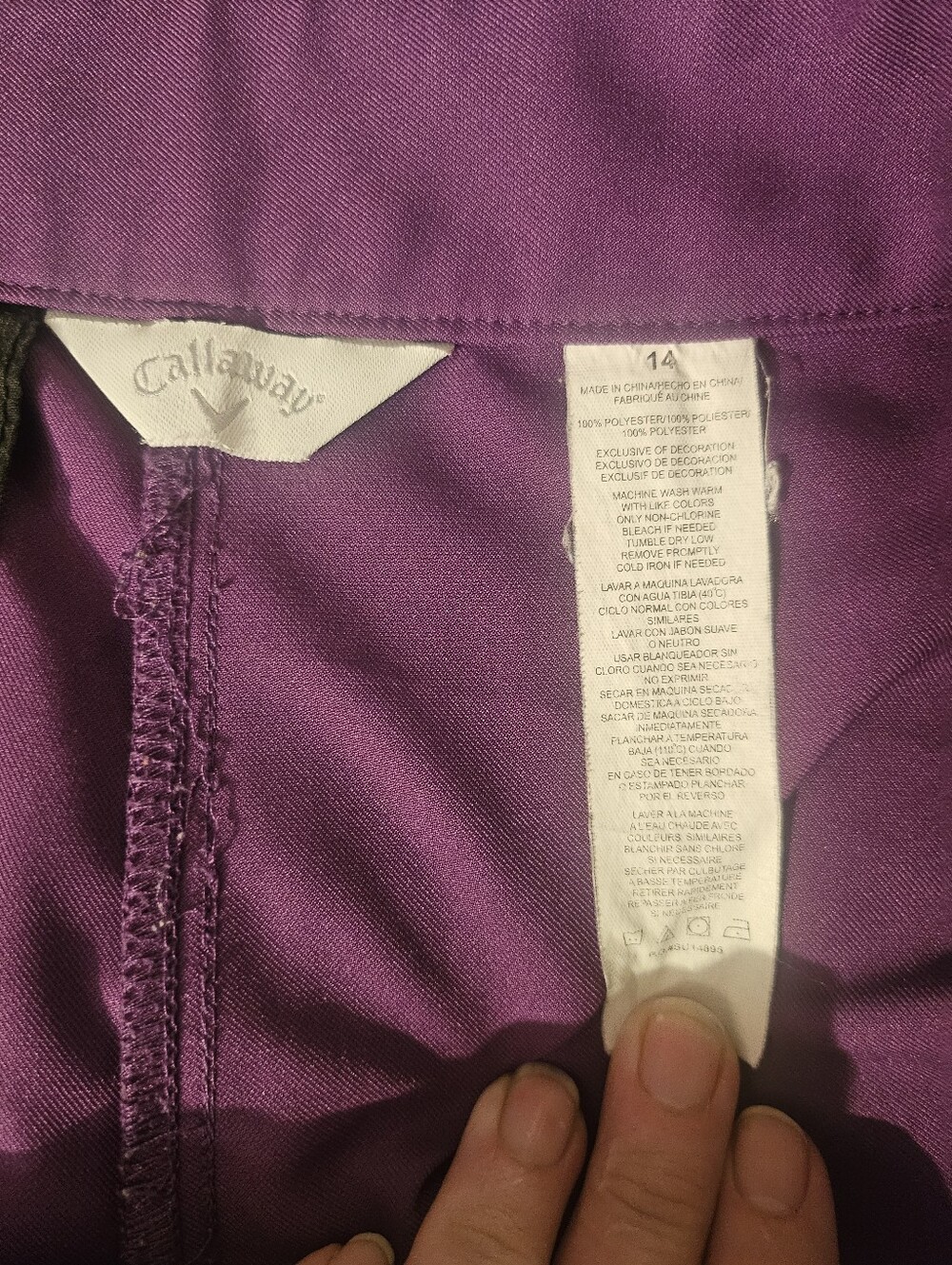 Callaway Women's Purple Golf Athletic Shorts Size 14 - Picture 10 of 10